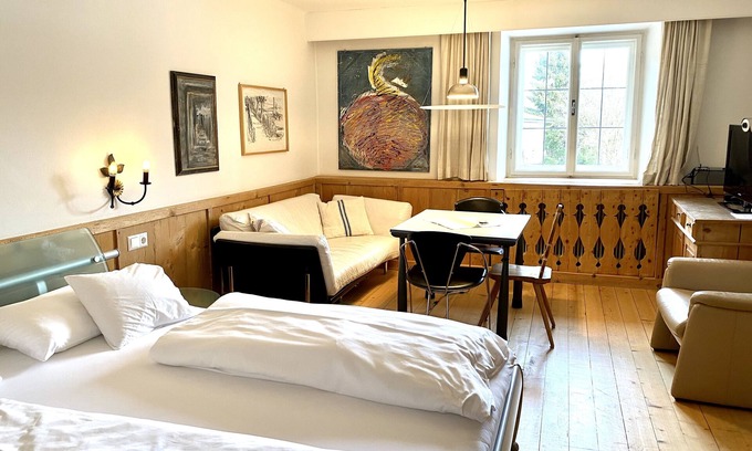 Telfes im Stubai Apartment | Romantic studio with garden, SWIMMING POOL, mountain railways for free