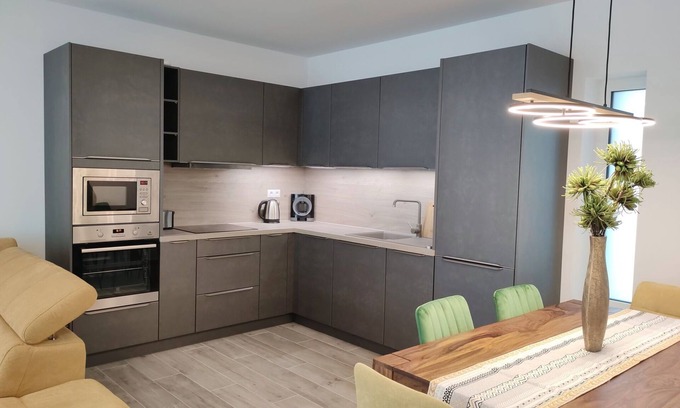 Keszthely Apartment | Royal Relax Keszthely *- Quiet new-build apartment with air conditioning, lake view & jetty