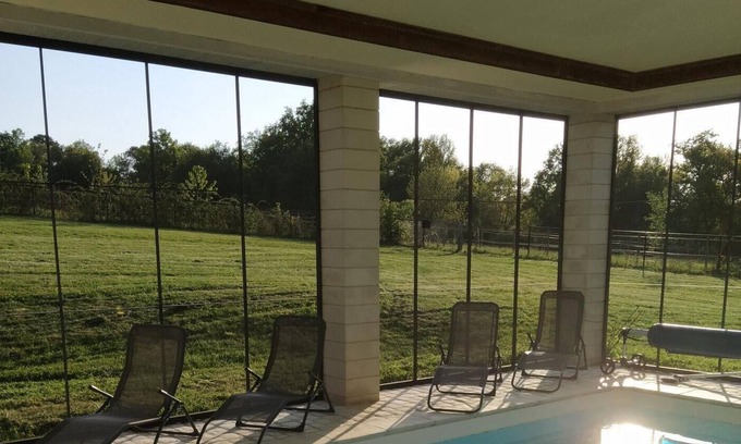 Brossac House | Rural bliss in converted farmhouse sleeps 13, heated pool
