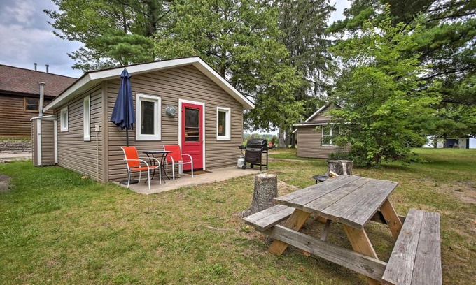 Suttons Bay House | Rustic Suttons Bay Cottage Shared Dock and Fire Pit
