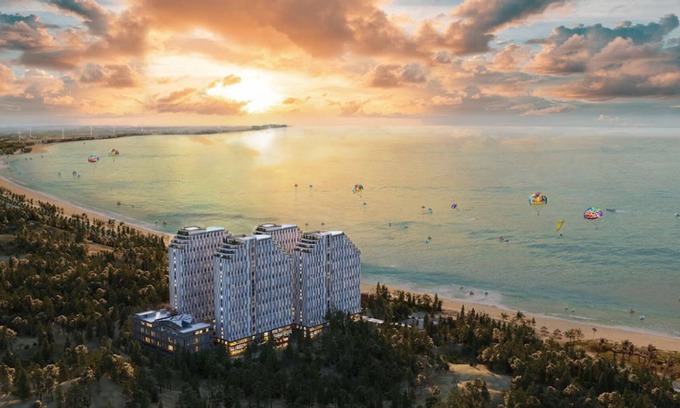 Suoi Nuoc Beach Apartment | S1823 Executive Family Apec Mandala Wyndham Cham Bay Mui Ne 2 Beds size King 1,8