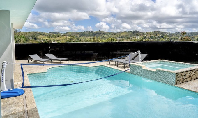 Rincon House | Samayian is a Modern Haus Outdoor Terrace with a Pool, Cayey.
