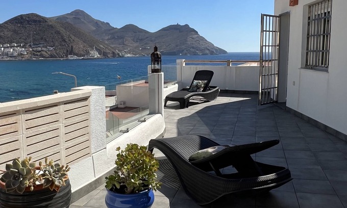 San Jose House | San José, quiet and large terrace at 100m beach