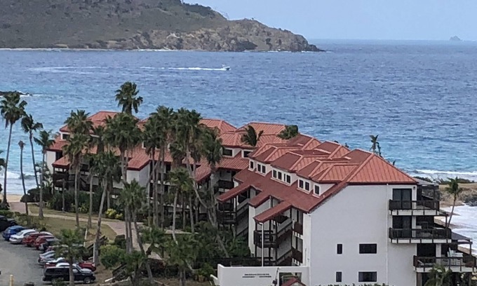 Red Hook Condo | Sapphire Beach, Top-Floor, 2-Story, Beachfront. Million-dollar View of St John