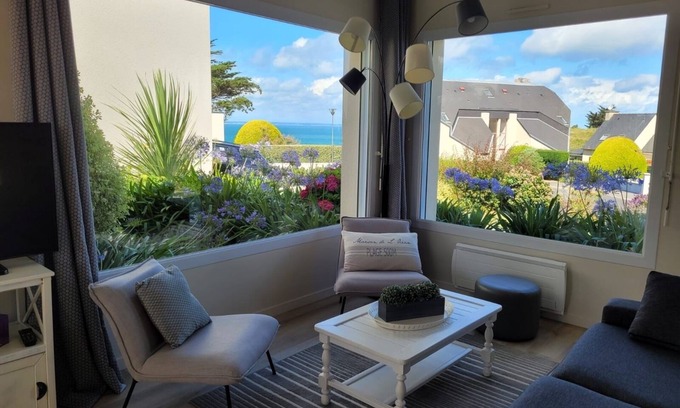 Pleneuf-Val-Andre House | SEA VIEW, BEACH, DAHOUET PORT and CUSTOMS WAY ON FOOT - WIFI