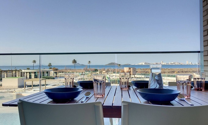 Diputacion de Rincon de San Gines Apartment | Sea view, pool, gym, wifi
