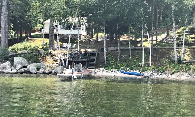 Standish Cottage | Sebago Lake. charming 2 bedroom WATERFRONT cottage. Dock, mooring, & SUNSETS