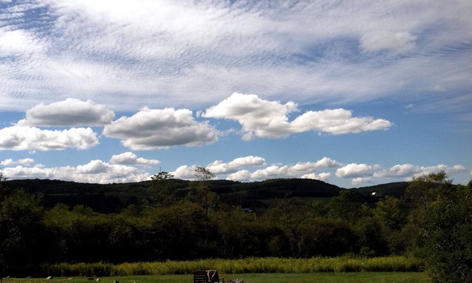 Hartwick Cabin | Secluded Hillside Property with Valley Views and Fishing Pond