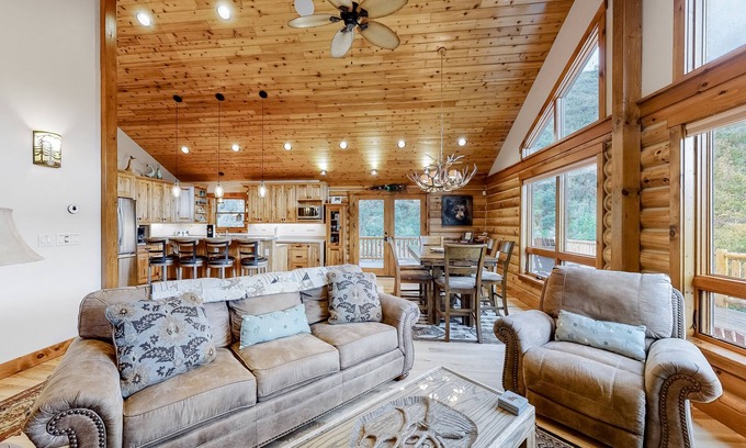Turtle Lake House | Secluded home with amazing mountain & lake views, deck, fireplace, & WiFi