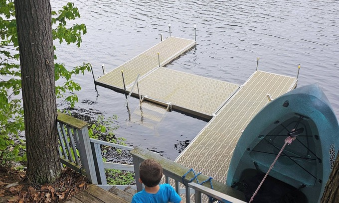Shapleigh House | Secluded lakeside home with 2 private docks, hot tub, bball hoop, H2o activities