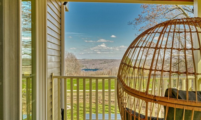 Grange Landing House | Secluded lakeview retreat w/wraparound deck & cozy contemporary charm!