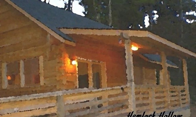 Stanley Cabin | Secluded log cabin, fireplace, wi-fi, hot tub on deck!