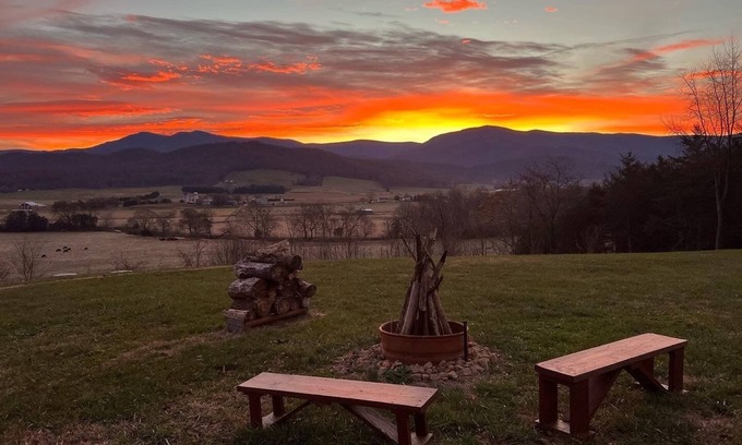 Stanley House | Secluded, Luray Home w/Panoramic Mountain Views: Fire pit, Hot Tub, Game Room!