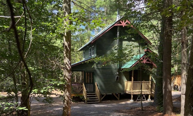 Hopkinton Cabin | Secluded River Overlook Cabin on 160 acres