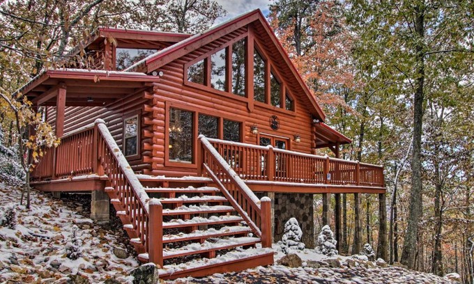 Cosby House | Secluded Smoky Mountain Cabin with Wraparound Deck!