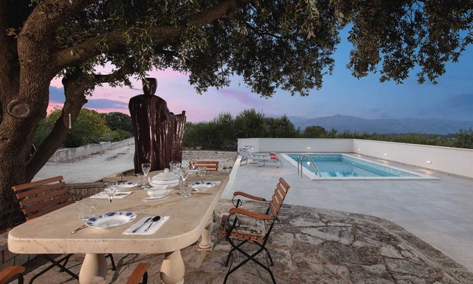 Pucisca Villa | Secluded Villa Dubrava, private pool, olive grove surrounds the villa, Brac Island