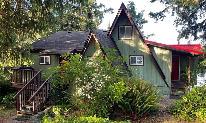 Otter Point House | Serene A-frame cabin with ocean and mountain views!