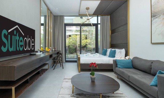 Jumeirah Village Circle Apartment | Signature Livings G09 JVC · Modern studio w spacious terrace in JVC -Suiteable