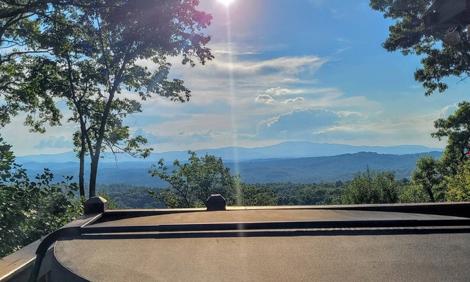Ridgeline Vistas Cabin | Sky Blue View - Spectacular views, hot tub, game room, location & comfortable!