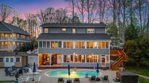 Sherrills Ford House | Sleeps 22 Lakefront w Private Dock Pool 2 Houses Lake Living by AvantStay