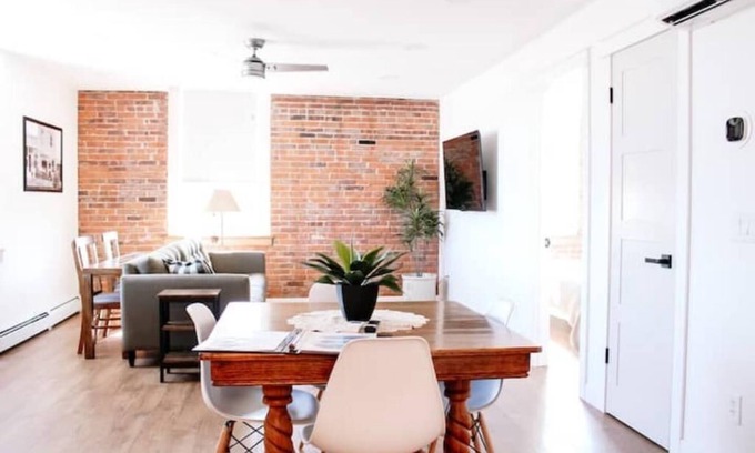 Williamsburg Apartment | Small-Town Loft: Harvester - Modern Comfort in 1890 Historical Brick Building