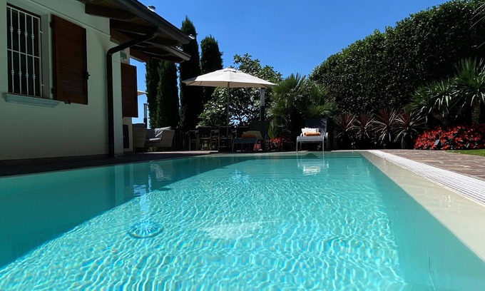 Villanuova sul Clisi Villa | Soothing villa with with private pool, seasonally heated; pet friendly