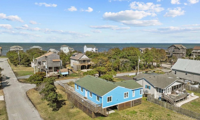 Frisco House | Soundside Dog Friendly Home with Hot Tub, Community Pool and Tennis/Pickleball