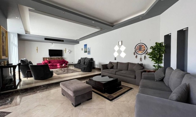 Sheikh Zayed City House | Spacious 6-bedroom country house in delightful Giza Governorate with AC, WiFi