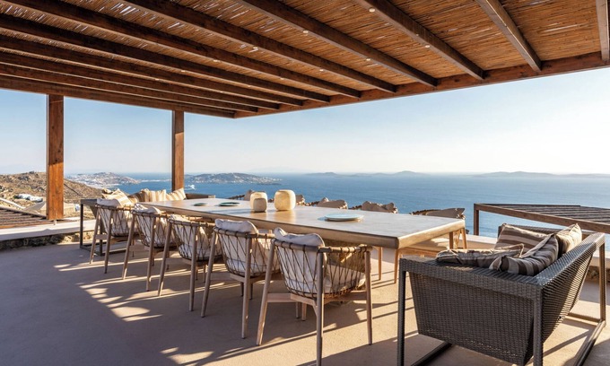 Fanari Villa | Spacious 8-bedroom villa in awesome Mykonos with Private pool, WiFi, AC