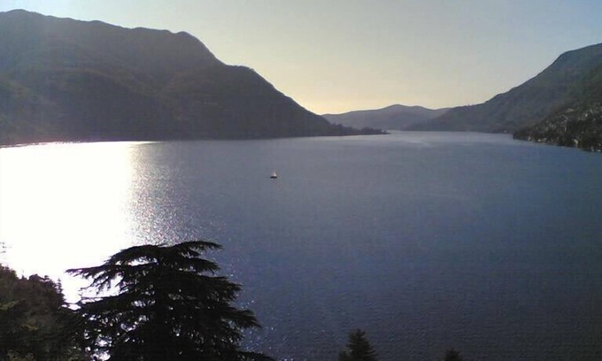 Pognana Lario Apartment | Spacious bright apartment with lake view terrace and private parking space