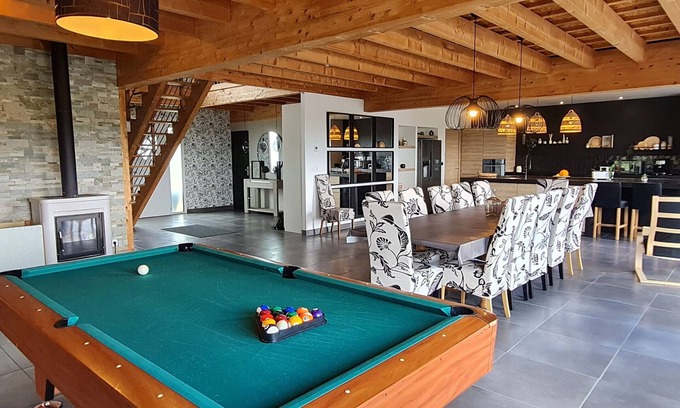 Favieres Cottage | Spacious contemporary house with panoramic terrace and heated pool