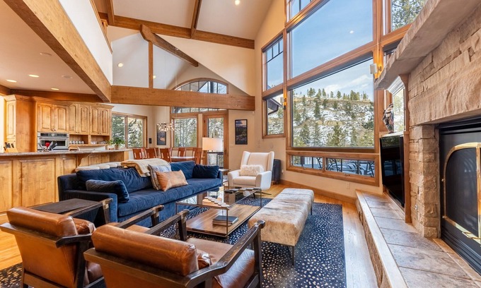 Elk Run House | Spacious Decks with Private Hot Tub Near Nordic Center and Golf Course!