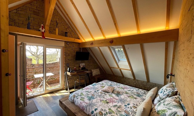 Dambach-la-Ville House | Spacious guest room, balcony, Fiber TV