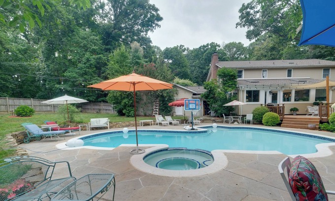 West Friendship House | Spacious Marriottsville Retreat w/ Pool & Spa!