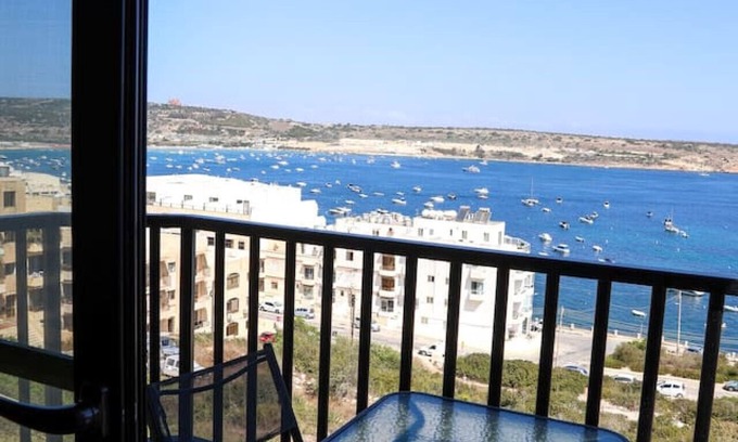 Għadira Apartment | Spacious Mellieha 2BR home with Stunning Sea Views