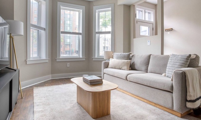 Truxton Circle House | Spacious NoMa 4BR w/ W/D & Backyard, nr Shops & Dining, by Blueground