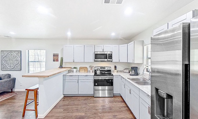 Blanco Cabin | Spacious property with four cabins, decks, grills, & open layouts - dog-friendly