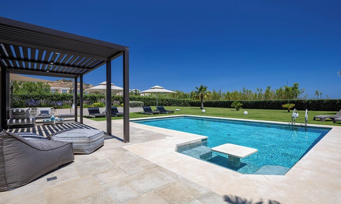 Katochori Villa | Spacious Villa, 100 m From the Beach, Large Garden, Private Pool & Playroom!