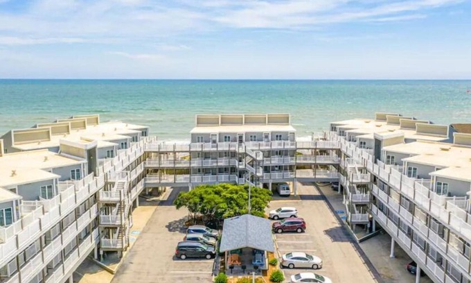 Indian Beach Condo | Spectacular partial ocean view 2BR 2BA large top floor condo-beachfront complex!