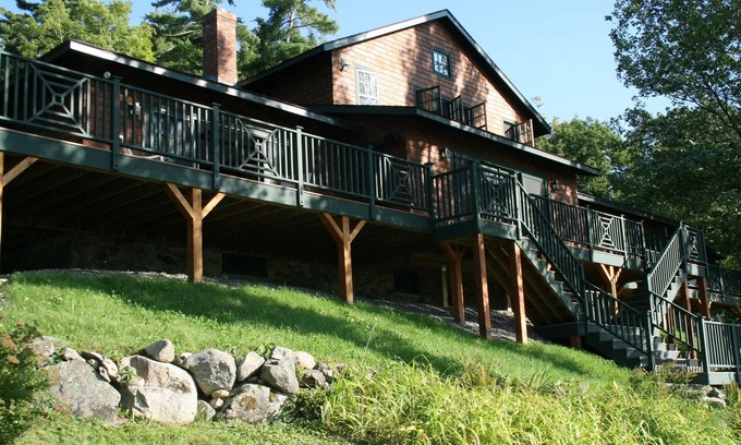 Moultonborough House | Spectacular Squam Lake, NH 6 BR House-tennis/pickle court, dock, private beach