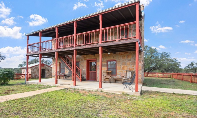 Llano House | Stein Haus Ranch- Water is flowing for all your water adventures!