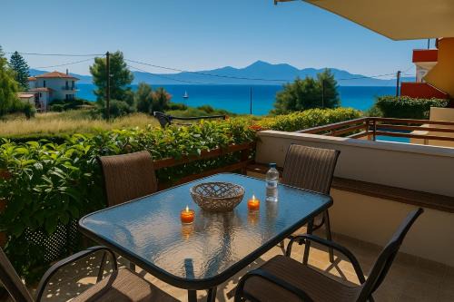 Theologos Apartment | Stella's Seaview Getaway - 100m to Theologos Beach