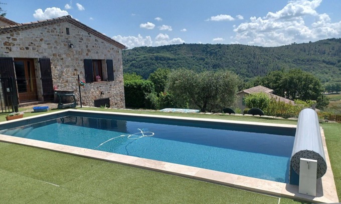 Les Assions House | Stone family home with private saltwater pool