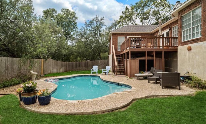 Stone Oak House | Stone Oak Oasis with Private Pool and Grill!