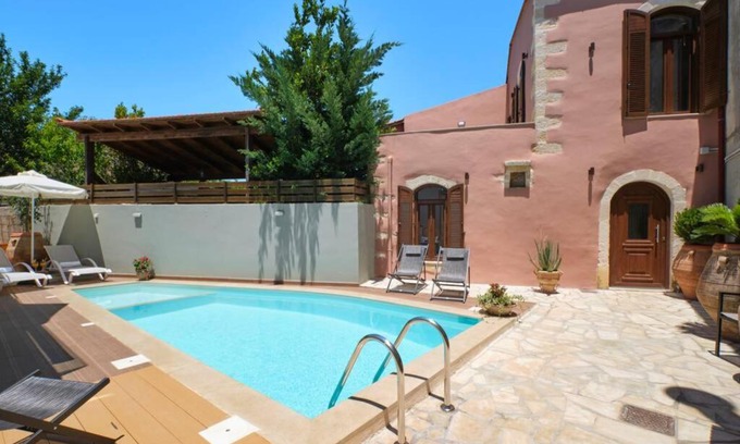Melidoni Villa | Stone Villa with swimming pool-BBQ!