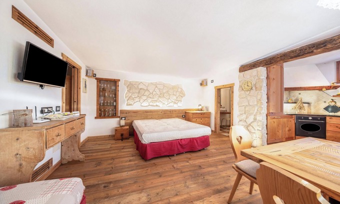 Castello-Molina di Fiemme Apartment | Studio "La pratolina monolocale" with Mountain View, Terrace & Garden