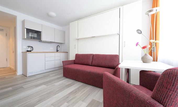 Furstenfeldbruck District Apartment | Studio Apartment 'Huber Living Basic 102' with Balcony and Wi-Fi