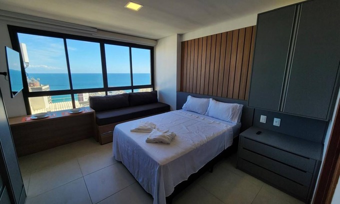 Barra Apartment | Studio Barra Salvador - Breathtaking ocean view in Barra Salvador Bahia.