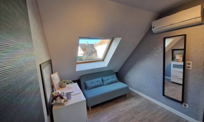 Plobsheim Apartment | Studio de la demi lune, near europapark, kempferhof golf course, strasbourg