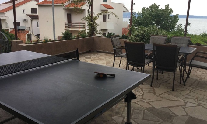 Podstrana Apartment | Studio flat with terrace and sea view Podstrana, Split (AS-15428-c)
